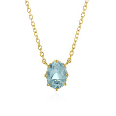 Collar en plata con Topacio azul cielo