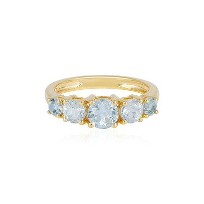 Anillo en plata con Aguamarina