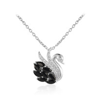 Collar en plata con Espinela negra