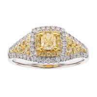 Anillo en oro con Diamante amarillo SI2 (CIRARI)