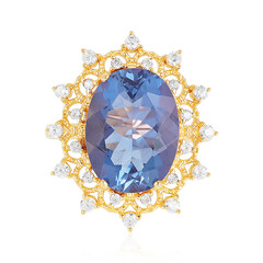 Anillo en plata con Fluorita de color cambiante