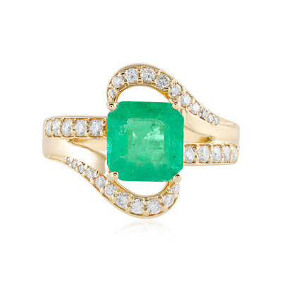 Anillo en oro con Esmeralda de Rusia (AMAYANI)