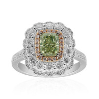 Anillo en oro con Diamante verde SI1 (CIRARI)
