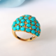 Anillo en plata con Turquesa bella durmiente (Faszination Türkis)