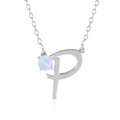 Collar en plata con Piedra de Luna arcoíris