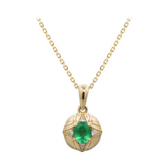 Collar en oro con Esmeralda de Zambia AAA (CIRARI)