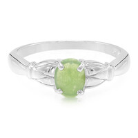 Anillo en plata con Crisoprasa imperial