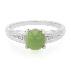 Anillo en plata con Crisoprasa imperial