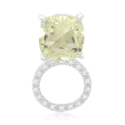 Colgante en plata con Citrino de color limón