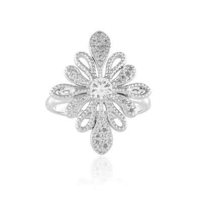 Anillo en plata con Zafiro blanco