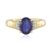 Anillo en plata con Zafiro azul de Madagascar