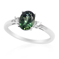 Anillo en plata con Apatita Cromada