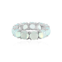 Anillo en plata con Calcedonia agua
