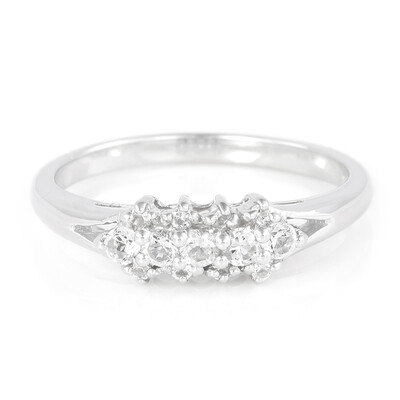 Anillo en plata con Topacio blanco