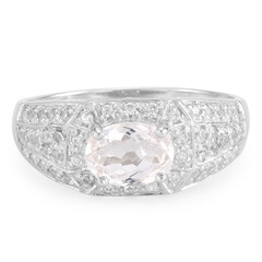 Anillo en plata con Turmalina cuprífera