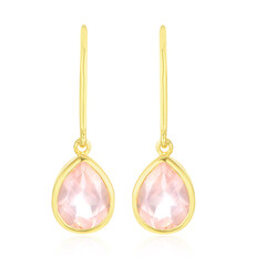 Pendientes en plata con Cuarzo rosa