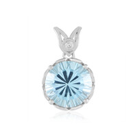 Colgante en plata con Topacio azul cielo