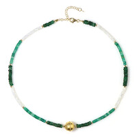 Collar en plata con Aventurina verde (Riya)