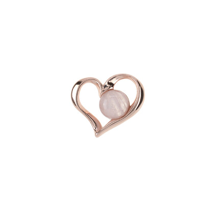 Colgante en plata con Cuarzo rosa (dagen)