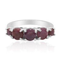 Anillo en plata con Rubí