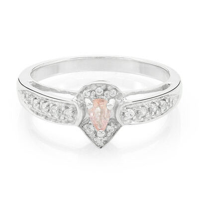 Anillo en plata con Zafiro Padparadscha
