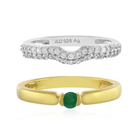 Anillo en plata con Esmeralda de Brasil