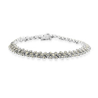 Brazalete en plata con Marcasita