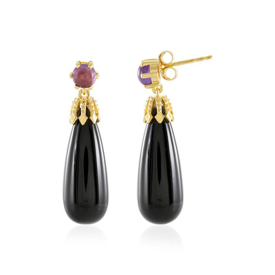 Pendientes en plata con Ónix negro