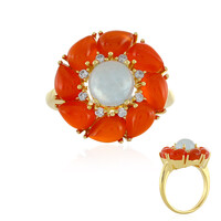 Anillo en plata con Aguamarina