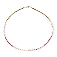 Collar en plata con Perla blanca Freshwater (Riya)
