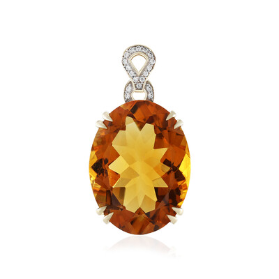Colgante en oro con Citrino de Madeira