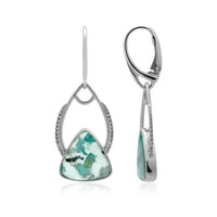 Pendientes en plata con Gema sílice (Bali Barong)