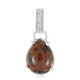 Colgante en plata con Obsidiana caoba