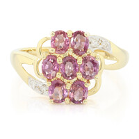 Anillo en oro con Zafiro Padparascha no calentado (AMAYANI)