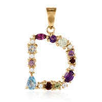 Colgante en plata con Topacio azul suizo