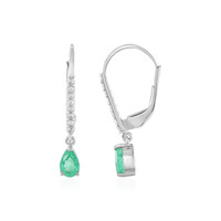 Pendientes en plata con Esmeralda de Colombia