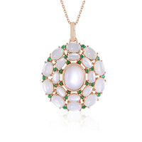 Collar en plata con Piedra de Luna blanca (KM by Juwelo)