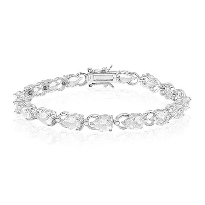 Brazalete en plata con Topacio blanco