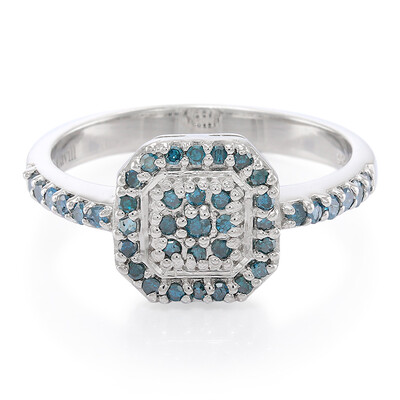 Anillo en plata con Diamante fantasía