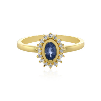 Anillo en plata con Zafiro azul