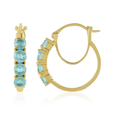 Pendientes en plata con Apatita azul
