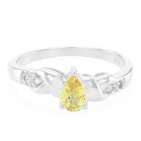 Anillo en plata con Zafiro amarillo