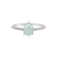 Anillo en plata con Calcedonia agua