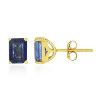 Pendientes en plata con Zafiro azul de Madagascar