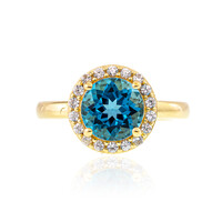 Anillo en plata con Topacio de Marambaia