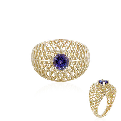 Anillo en oro con Tanzanita AAA (Ornaments by de Melo)