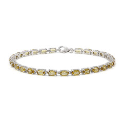 Brazalete en plata con Cuarzo champán