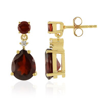 Pendientes en plata con Granate Hesonita