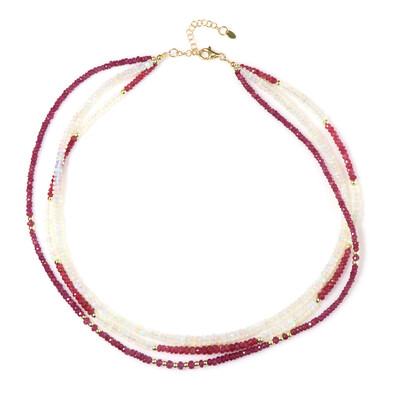 Collar en plata con Rubí de Mozambique (Riya)