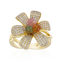 Anillo en oro con Zafiro de Ceilán rosa (Estée Collection)